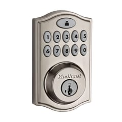 Kwikset 914 SmartCode Traditional Electronic Deadbolt — Satin Nickel